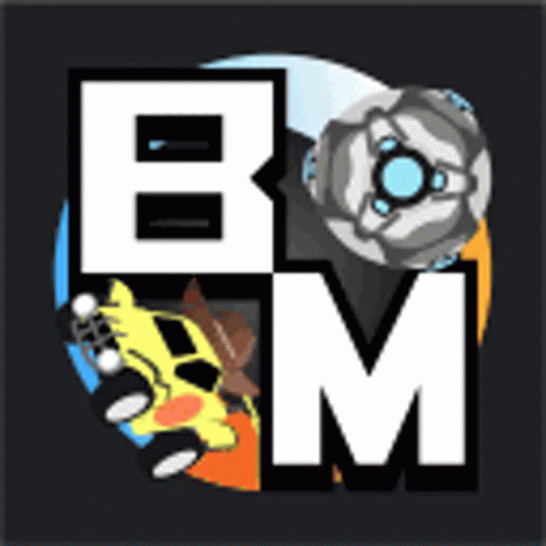 A Logo For A Game Called Rocket League With A Yellow Car And A Robot GIF
