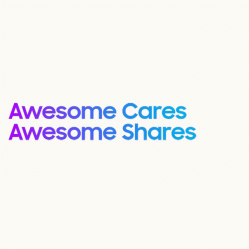 A Logo For Awesome Cares Awesome Shares With Three Hearts GIF