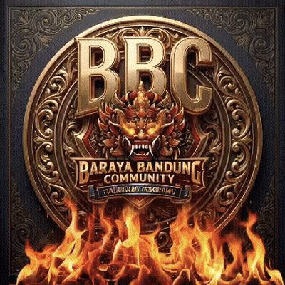 A Logo For Bbc Baraya Bandung Community With A Dragon On It GIF