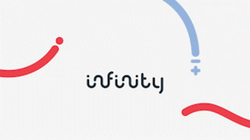 A Logo For Bounce Infinity Shows A Red And Blue Line GIF