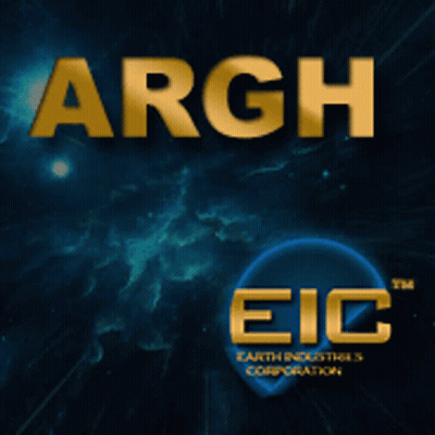 A Logo For Earth Industries Corporation With The Word Argh GIF