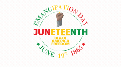 A Logo For Emancipation Day June 19Th 1863 GIF