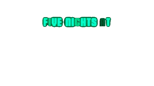 A Logo For Five Nights At Freddy 'S 2 In Orange And Green Letters Sticker