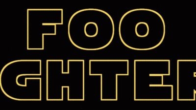 A Logo For Foo Fighters That Looks Like The Star Wars Logo GIF