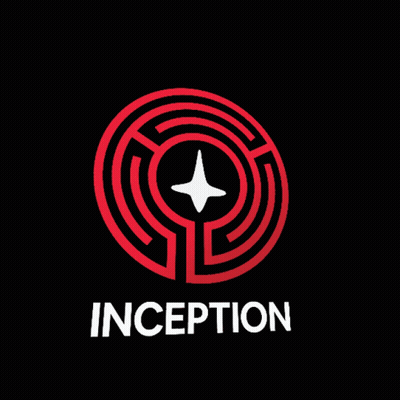 A Logo For Inception With A Maze And A Star In The Center GIF
