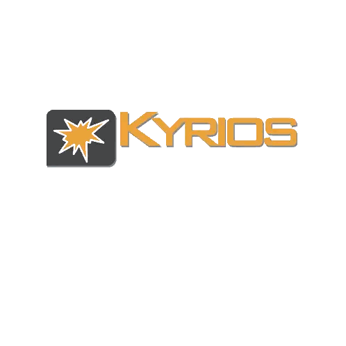 A Logo For Kyrios Passion For Music With A Star In The Middle Sticker