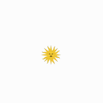 A Logo For La Celeste Uruguay With A Yellow Sun GIF