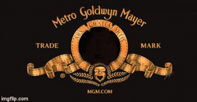 A Logo For Metro Goldwyn Mayer With A Lion In The Center GIF