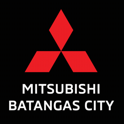A Logo For Mitsubishi Batangas City With A Red Diamond GIF