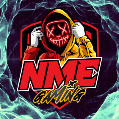 A Logo For Nme Gaming Shows A Person Wearing A Mask GIF