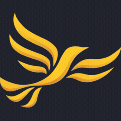 A Logo For North Northants Liberal Democrats With A Yellow Bird GIF