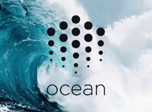 Ocean Logo With Wave Background GIF