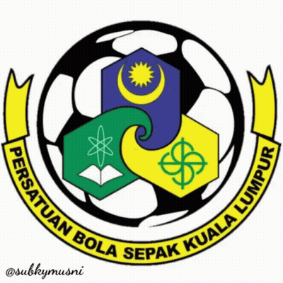 A Logo For Persatuan Bola Sepak Kuala Lumpur With A Soccer Ball In The Middle GIF