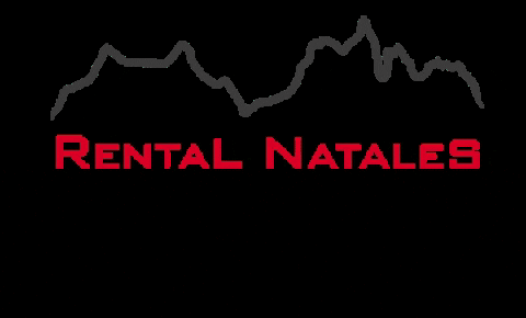 A Logo For Rental Natales Best Rental Shop With A Mountain In The Background GIF