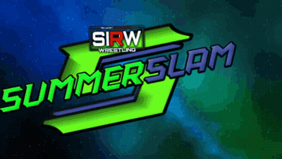 A Logo For Sirw Wrestling Says Summerslam In Green Letters GIF