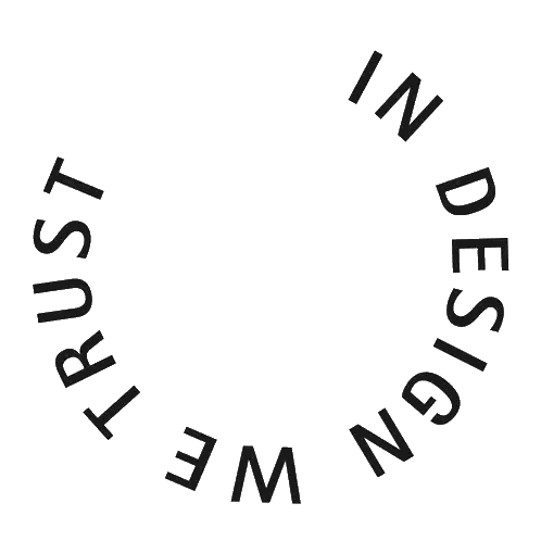 A Logo For Skruff Design That Says We Trust Design In It Sticker