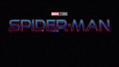 A Logo For Spider-Man No Way Home By Marvel Studios On A Black Background GIF