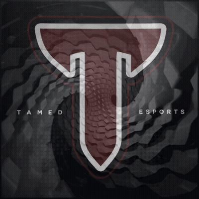 A Logo For Tamed Esports With A Red T In The Center GIF