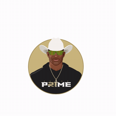A Logo For That 'S Bull Junk Prime Shows A Man Wearing A Cowboy Hat GIF
