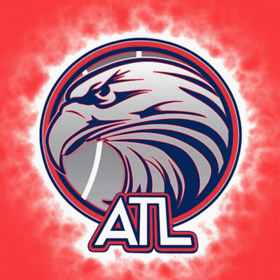 A Logo For The Atlanta Hawks With An Eagle And The Word Ail GIF