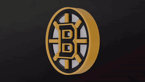 A Logo For The Boston Bruins With A Letter B In The Center GIF