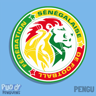 A Logo For The Federation Senegalaise De Football With A Lion In The Center GIF