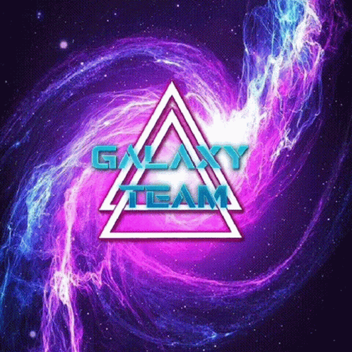 A Logo For The Galaxy Team With A Triangle In The Center GIF