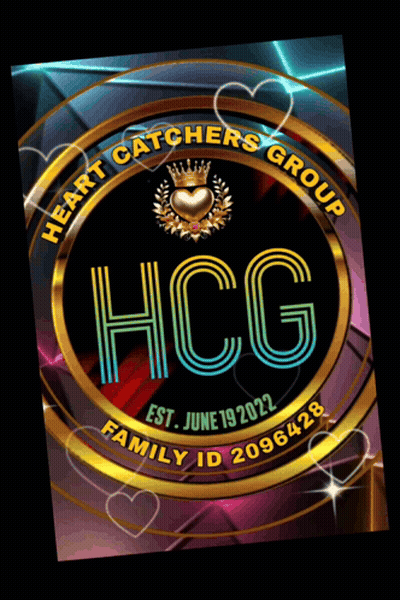 A Logo For The Heart Catchers Group Hcg Family Id GIF