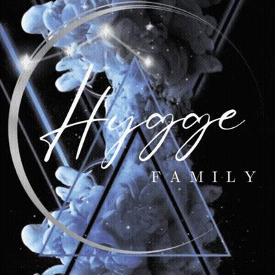 A Logo For The Hygge Family Shows A Blue Smoke Coming Out Of A Circle GIF