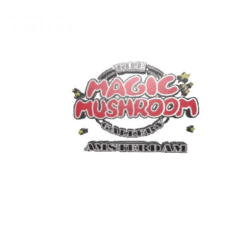 A Logo For The Magic Mushroom Called Amsterdam Sticker