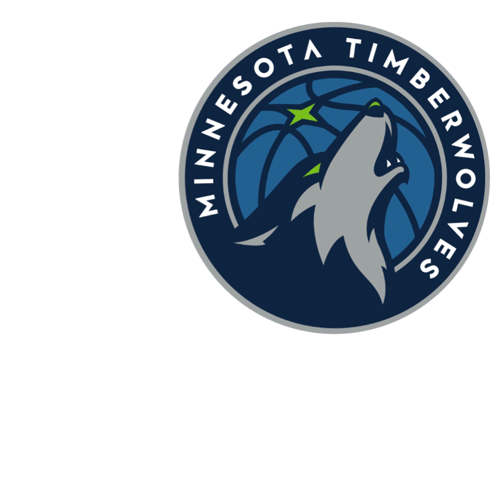 A Logo For The Minnesota Timberwolves With The Words Let 'S Go Wolves On The Bottom GIF