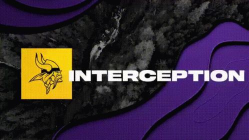 A Logo For The Minnesota Vikings Is On A Purple And Black Background GIF