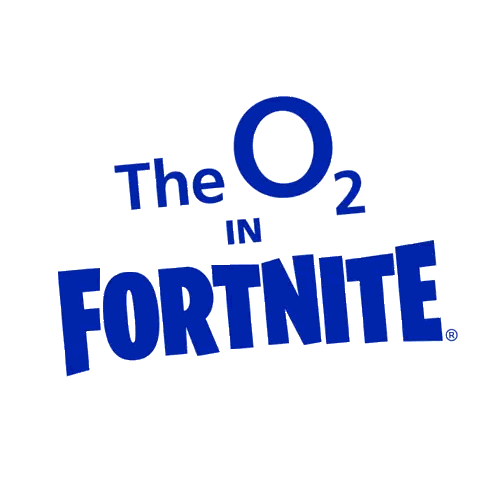 A Logo For The O2 In Fortnite Is Blue Sticker
