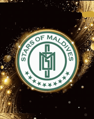 A Logo For The Stars Of Maldives Is Surrounded By Gold GIF
