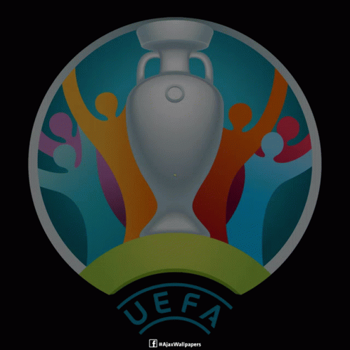 A Logo For The Uefa Soccer League With The Word Hup In Yellow GIF