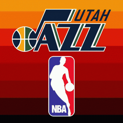 A Logo For The Utah Jazz Basketball Team Is Shown GIF