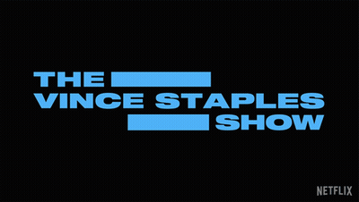 A Logo For The Vince Staples Show On A Black Background GIF