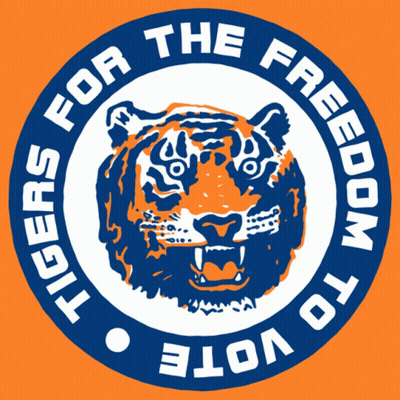 A Logo For Tigers For The Freedom With A Tiger In The Center GIF