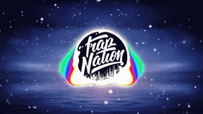 A Logo For Trap Nation Is Shown With A Rainbow Colored Background GIF