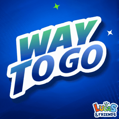 A Logo For Way To Go Lucas & Friends GIF