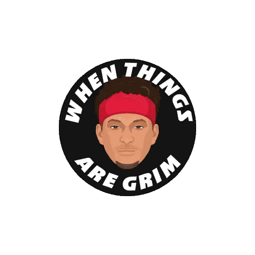 A Logo For When Things Are Grim Sticker