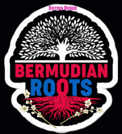 A Logo That Says Bermudian Roots With A Tree In The Center GIF
