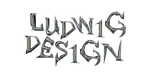 A Logo That Says Ludwig Design On It Sticker