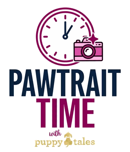 A Logo That Says Pawtrain Time With Puppy Tales Sticker