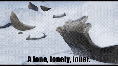 A Lone , Lonely , Loner Is Written On A Poster GIF