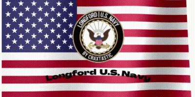A Longford U.s. Navy Flag Is Displayed On A White Background GIF