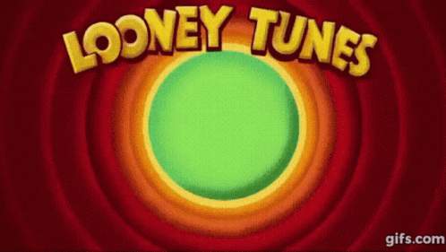A Looney Tunes That 'S All Folks Logo With Porky Pig GIF