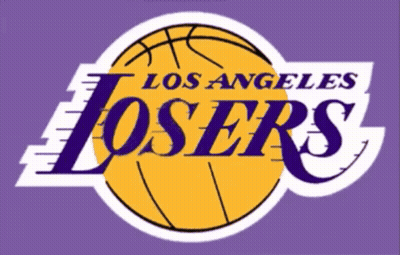 A Los Angeles Losers Logo With A Basketball GIF