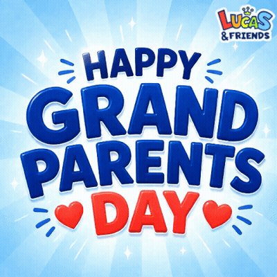 A Lucas And Friends Advertisement For Grandparents Day GIF