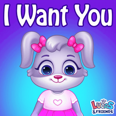 A Lucas And Friends Advertisement With A Bunny Girl GIF